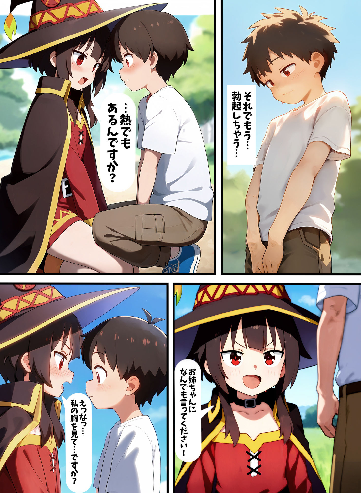 サンプル画像3:とってもやさしいめぐみんお姉ちゃん(AI漫画創作倶楽部) [d_565114]