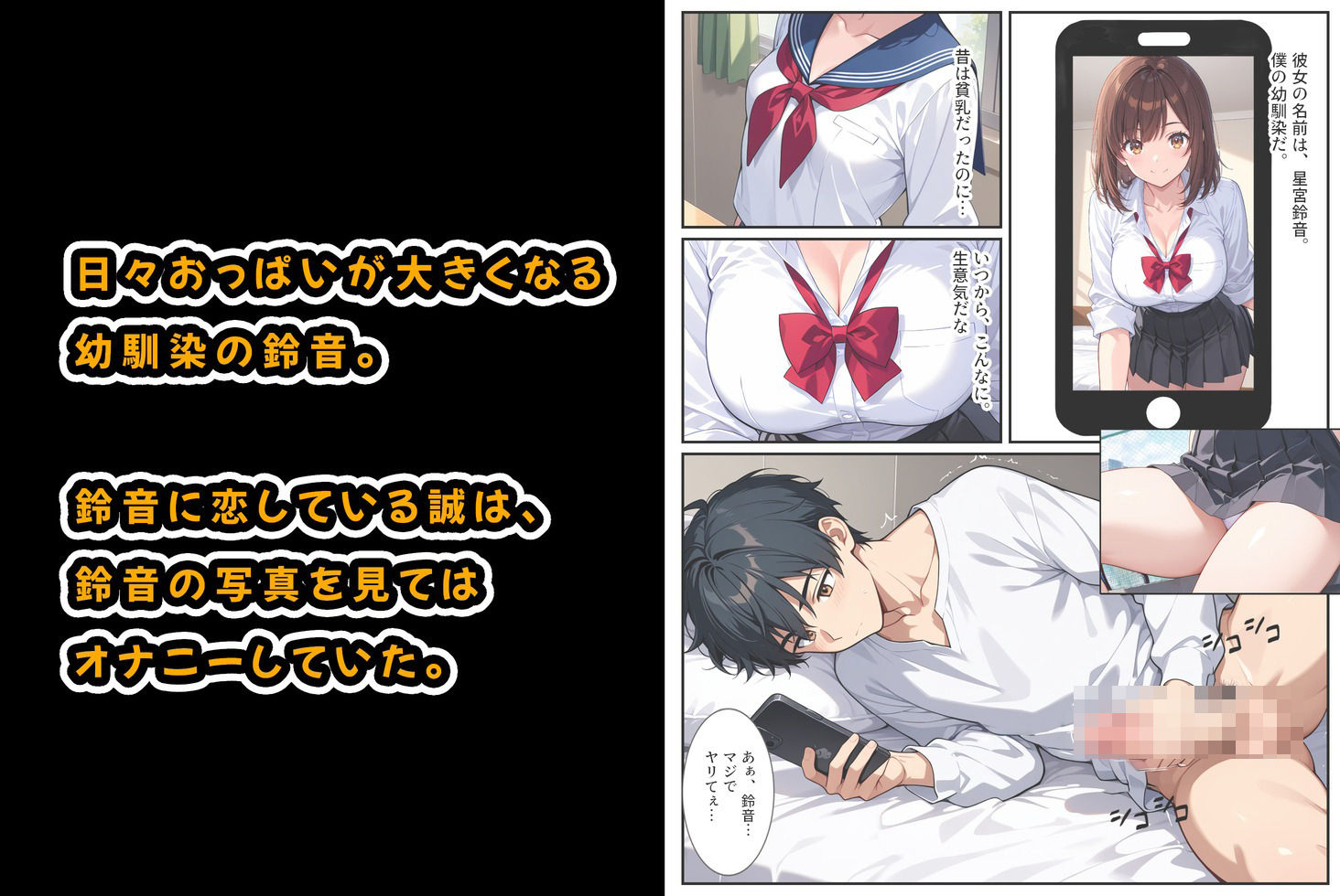 幼馴染が爆乳になったので催●アプリでヤっちゃいました! 画像1