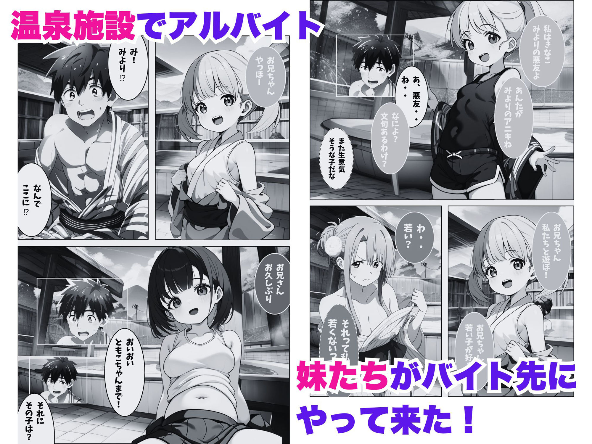俺は妹たちと！ハーレム乱交！セックスをする。～俺のことが大好きな妹たちと嫉妬に悶える女子大生アルバイトの処女膜貫通・妊娠孕ませ・恋愛中出し劇～（モノクロ版）2