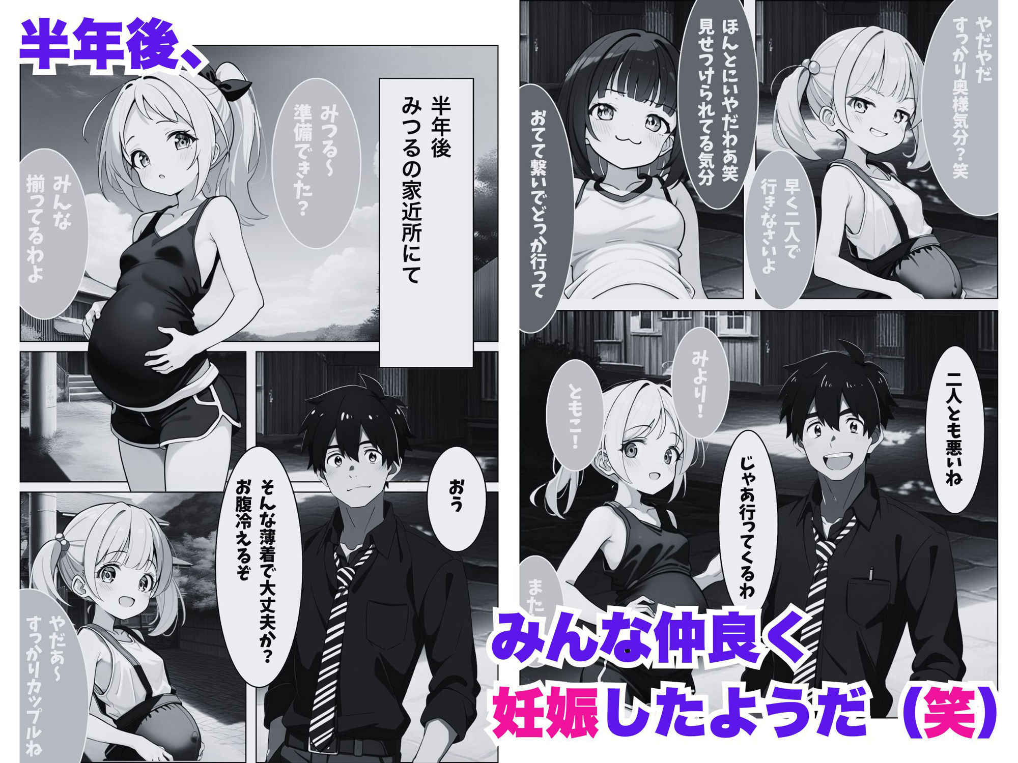 俺は妹たちと！ハーレム乱交！セックスをする。～俺のことが大好きな妹たちと嫉妬に悶える女子大生アルバイトの処女膜貫通・妊娠孕ませ・恋愛中出し劇～（モノクロ版）10
