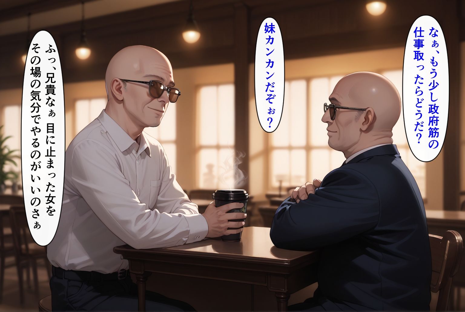 サンプル画像1:種付けおじさん（弟）は気楽にイキたい カフェで見かけた少女(AIシコリえっち) [d_566176]