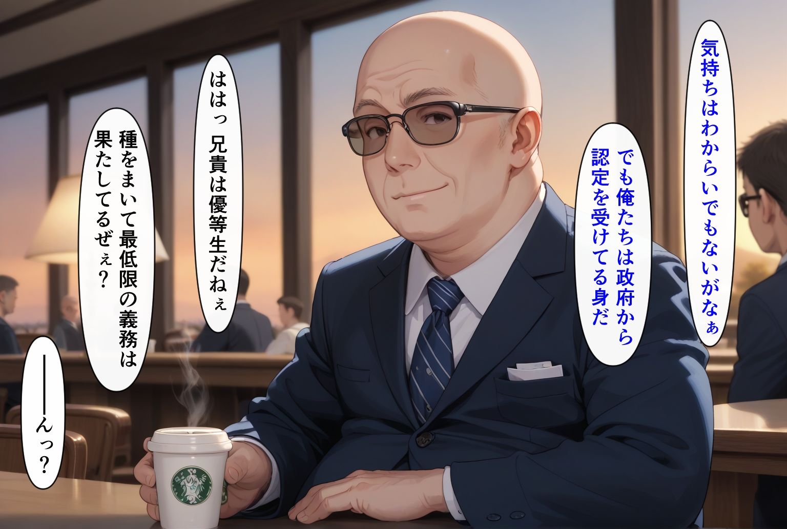 サンプル画像2:種付けおじさん（弟）は気楽にイキたい カフェで見かけた少女(AIシコリえっち) [d_566176]