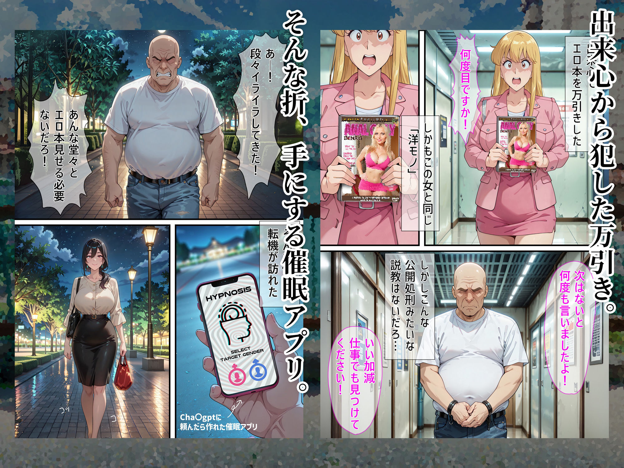 サンプル画像2:麗子さんの「公務」だから。-催●アプリで快楽漬けにされた婦警の話-(えんちゃんと) [d_566241]