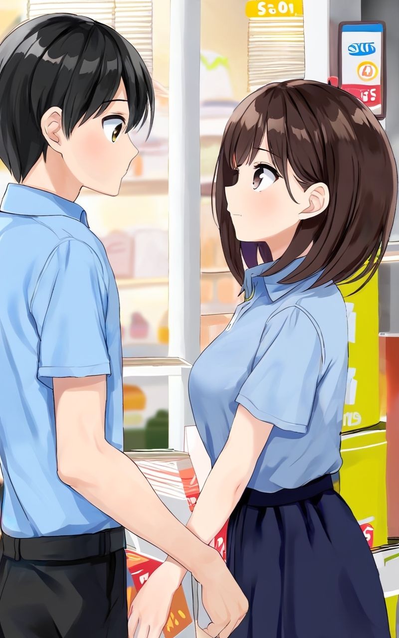バイト先の巨乳後輩の誘惑に負け何度もSEX! 画像1