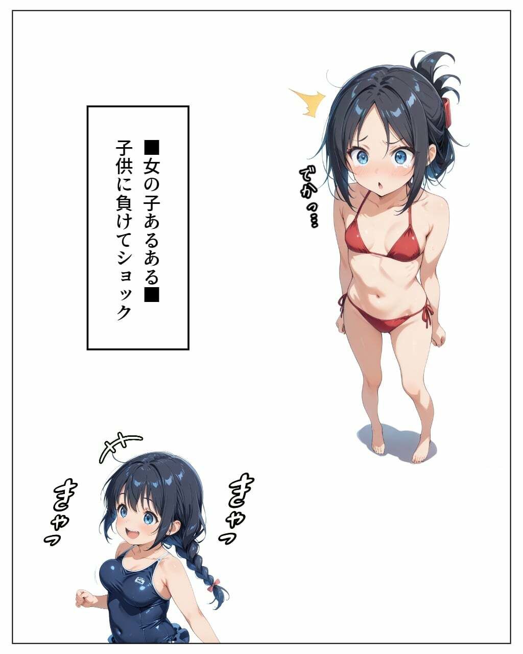 サンプル画像2:貧乳ちゃんと巨乳ちゃんのマンガで学ぶエッチな雑学(浴衣のしのぎ) [d_567067]