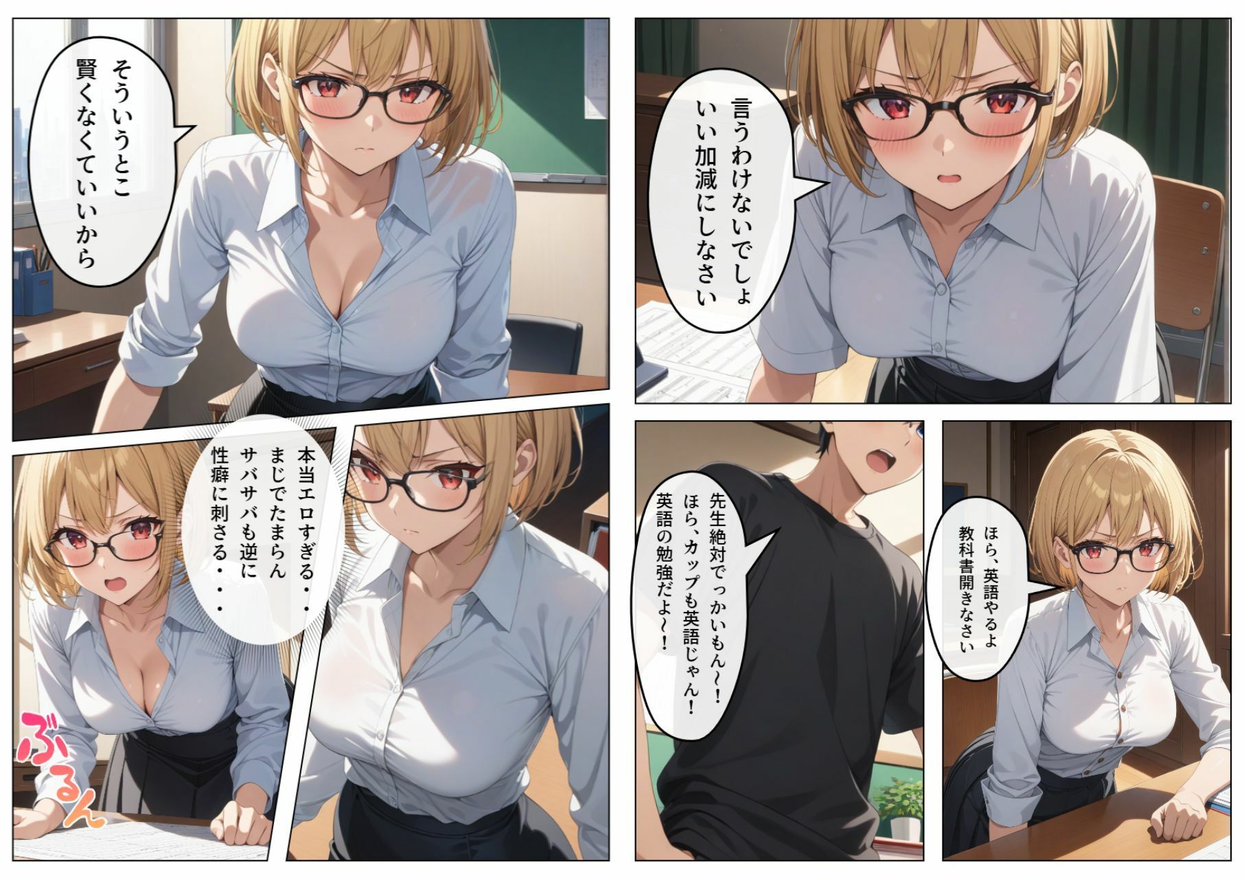 巨乳眼鏡家庭教師 快楽堕ちしたので中出ししてあげた 画像3