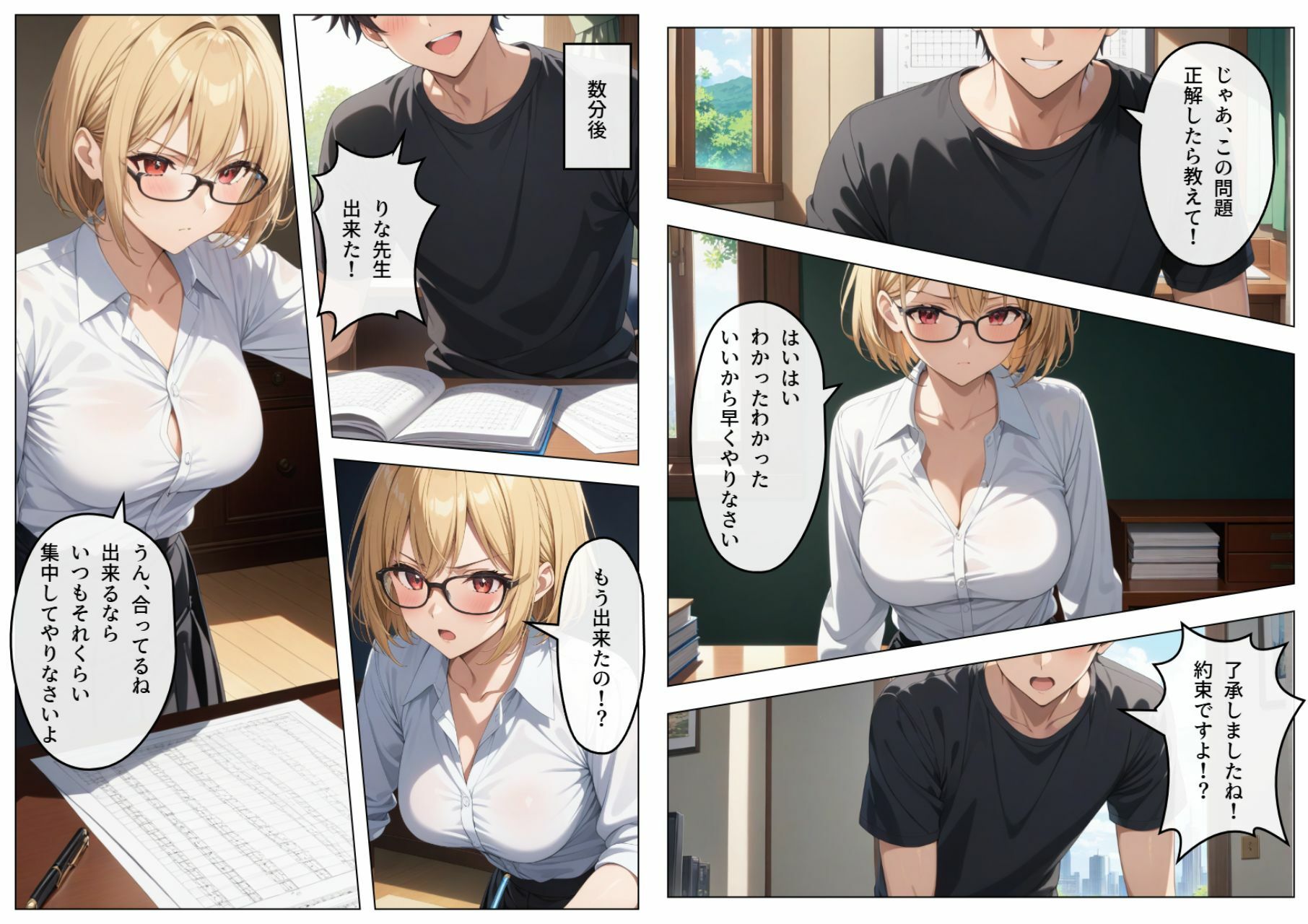 巨乳眼鏡家庭教師 快楽堕ちしたので中出ししてあげた 画像4