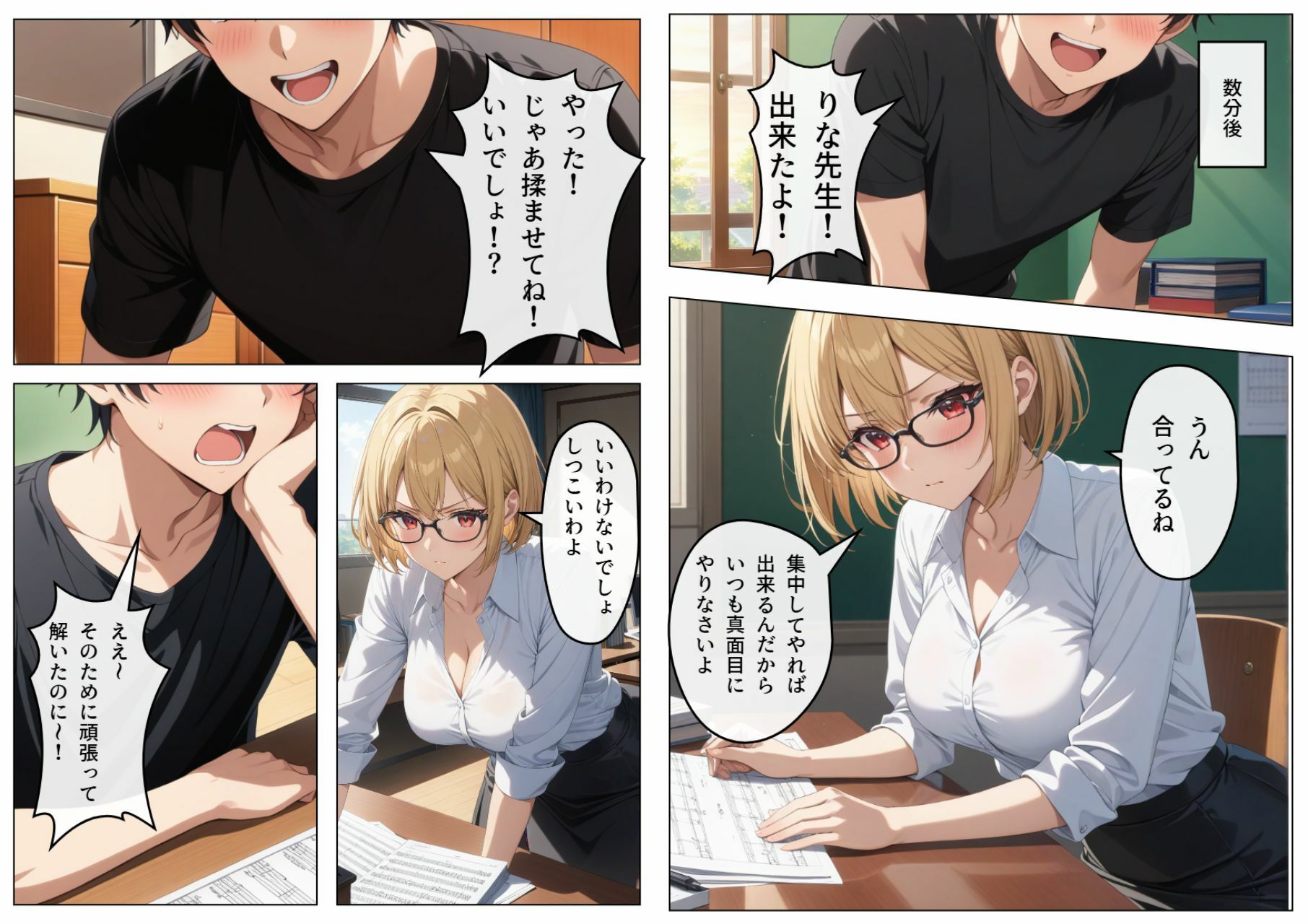 巨乳眼鏡家庭教師 快楽堕ちしたので中出ししてあげた 画像7