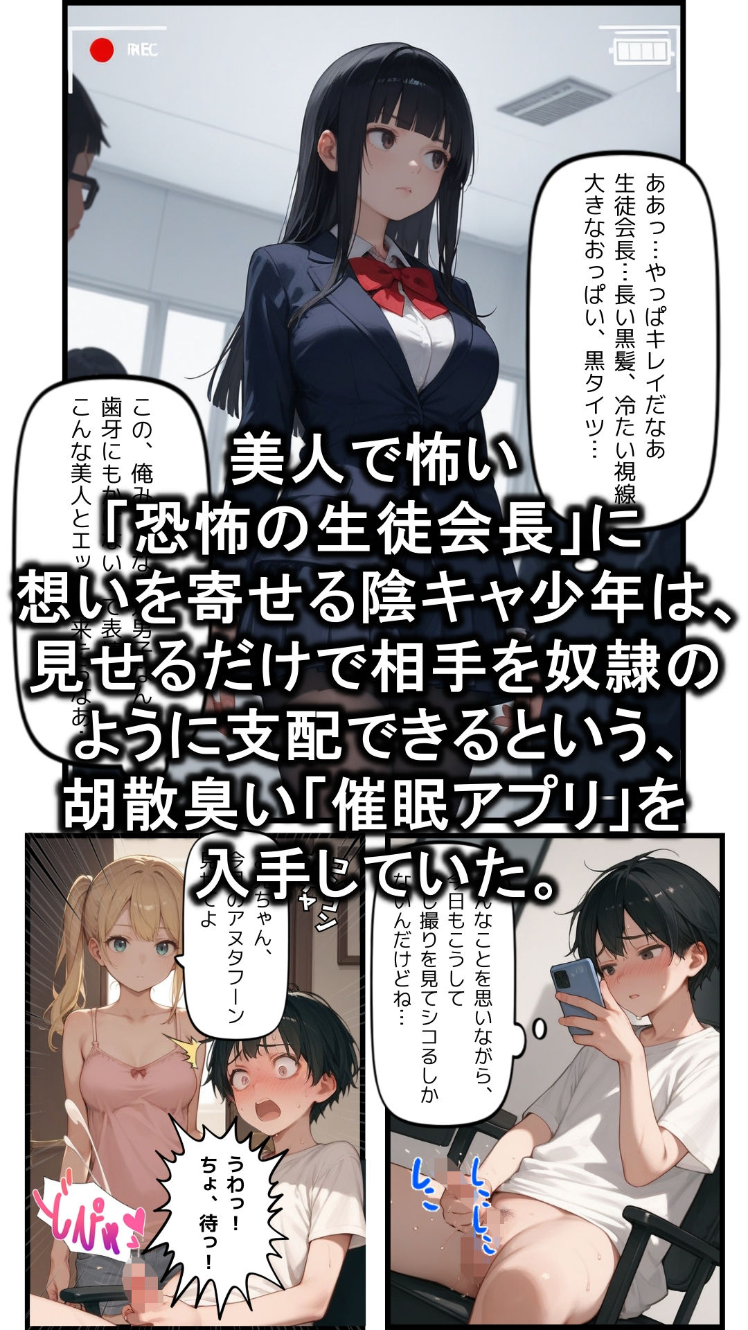 サンプル画像1:催●アプリでウザい妹と恐怖の生徒会長を支配する話(ジアン八世) [d_567330]