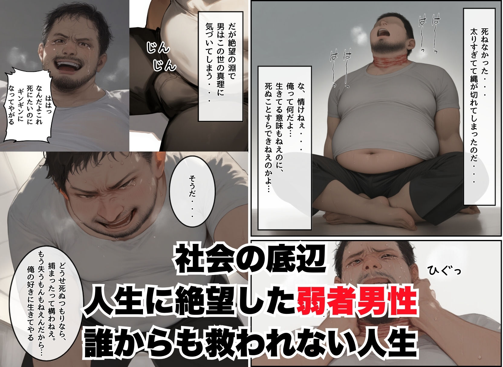 サンプル画像1:【無敵の人】人生に絶望した弱者男性のおじさんが無敵になるまで(種付け出版) [d_567540]