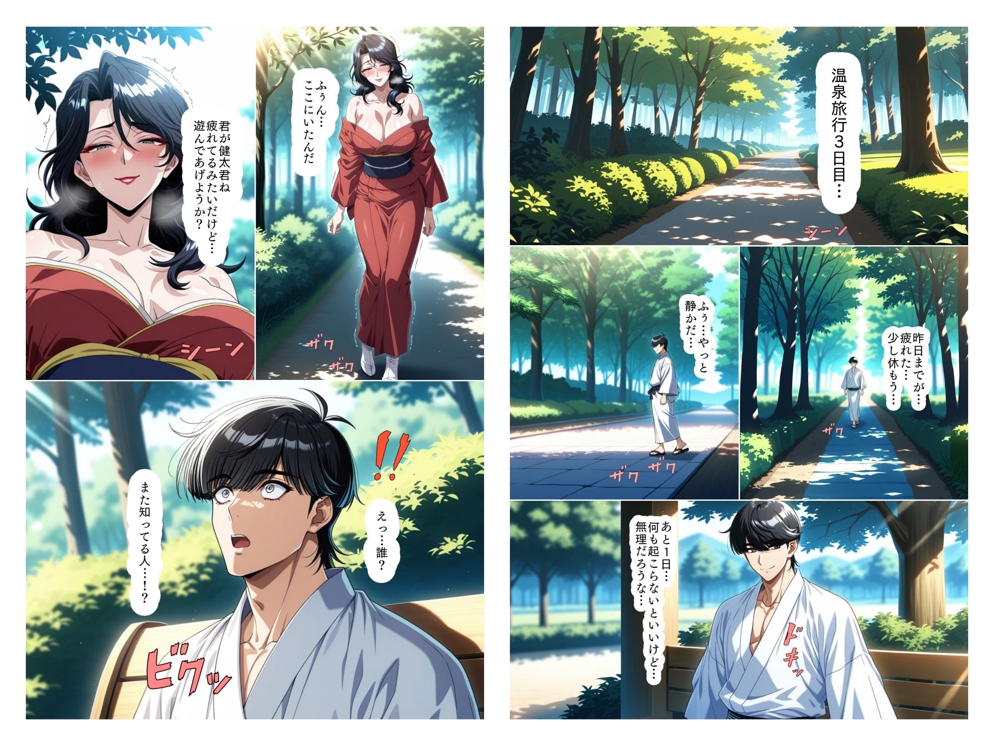 サンプル画像3:温泉旅館で人妻と三日間の不倫出会い(AI美少女呪術師) [d_567774]