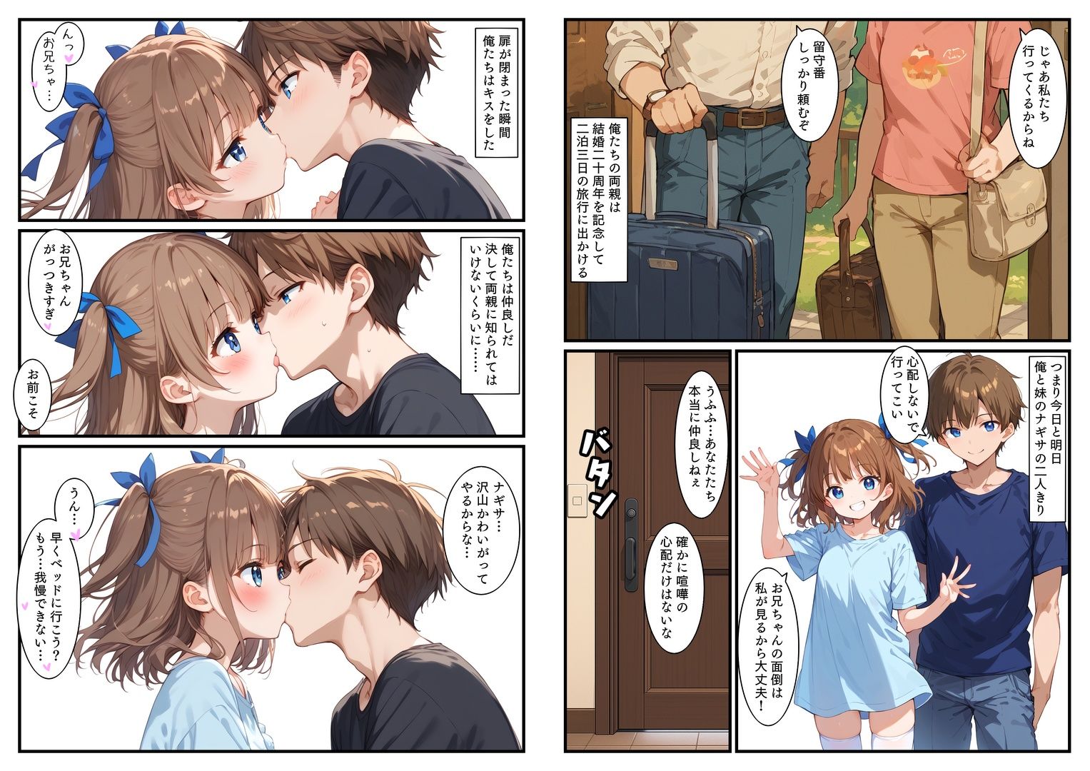 両親が旅行に行ったので初潮前の妹をオナホにした_1