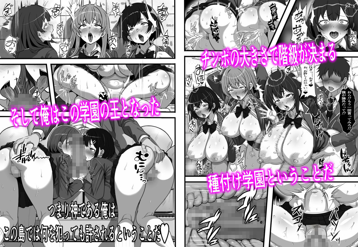 サンプル画像2:デカチン過ぎて風俗も出禁の俺がチンポの大きさで階級が決まる種付け島に引っ越した結果(フリテン堂（仮）) [d_569556]