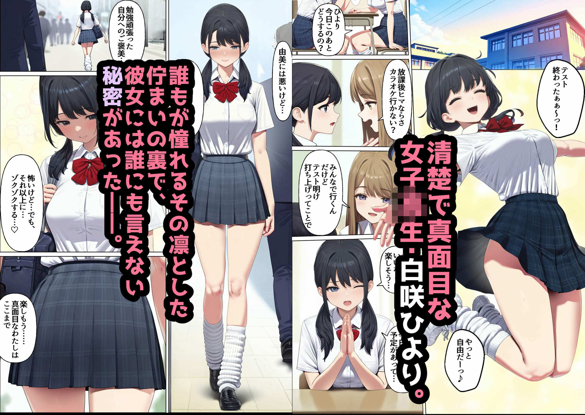 【エロ漫画】JK ・三穴ち○ぽ漬け、トロトロ絶頂ループ2