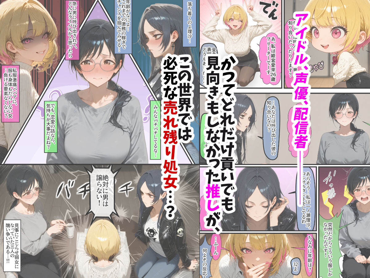 サンプル画像4:貞操逆転世界では元推し達が処女をこじらせてチン媚びしてくる(はらいでか) [d_572624]