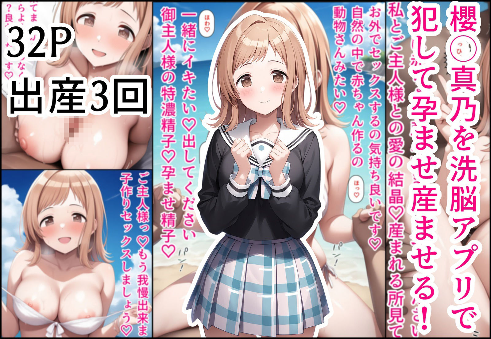 櫻◯真乃を洗脳アプリで犯して孕ませ産ませる! 画像1