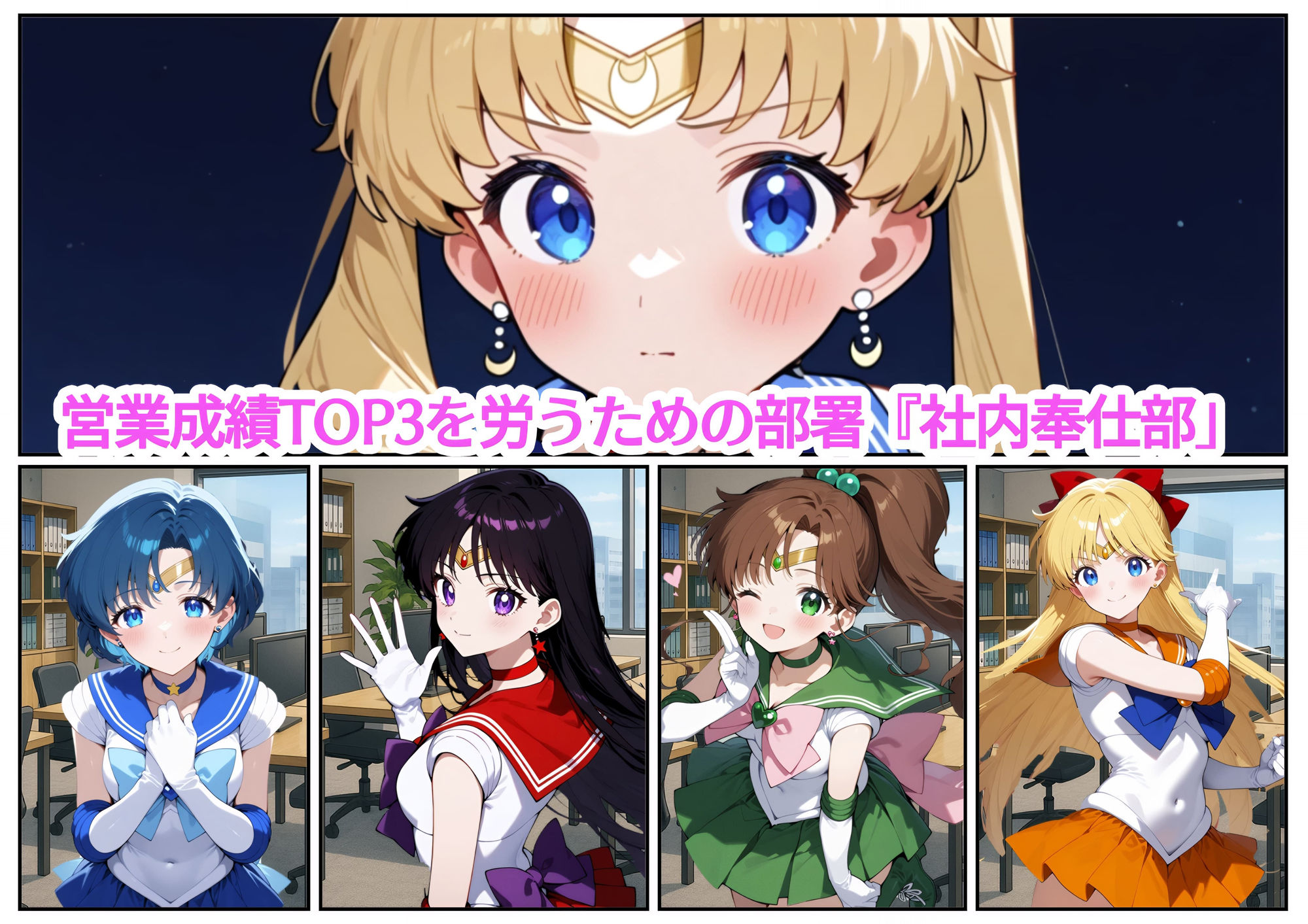 俺の会社の社内奉仕部 〜セー◯ームーン編〜 画像1