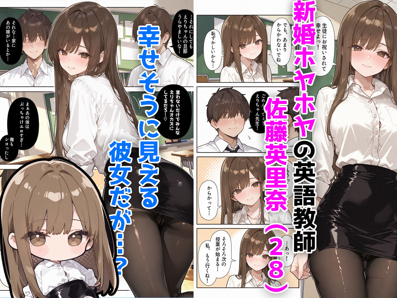 サンプル画像1:子宮不倫 〜新婚人妻の英語教師が体育教師に寝取られる話〜(aiもみむ出版) [d_573585]