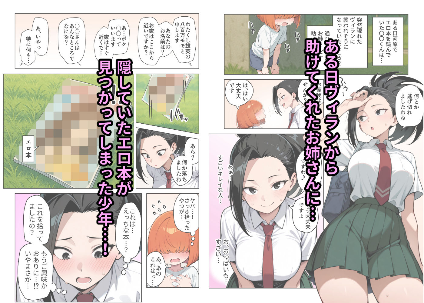 サンプル画像1:ヒーロー女子とHなお勉強 ヤ〇モモ＆〇茶子 編(ぱびゅ) [d_574077]