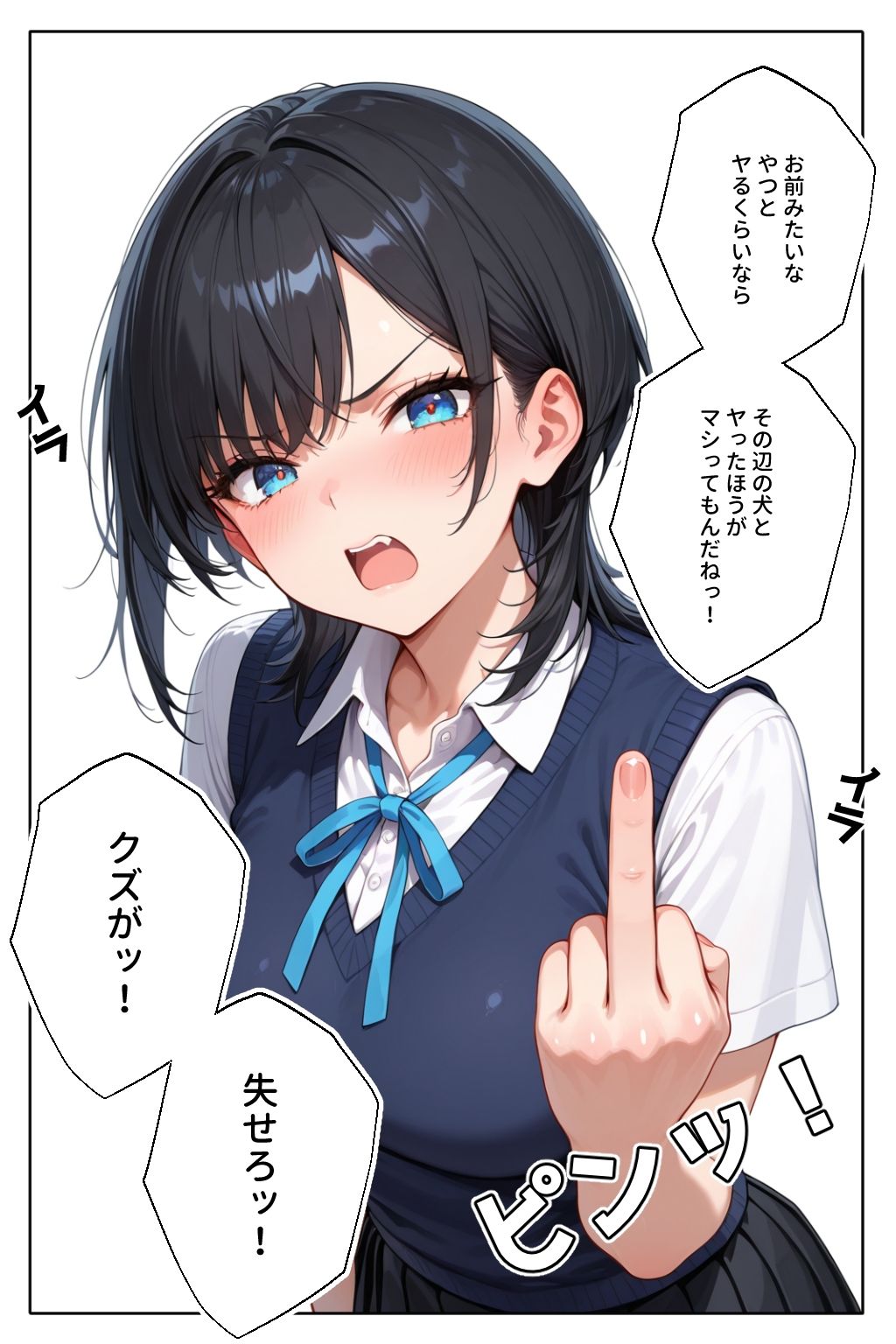 サンプル画像3:中指立てたらわからされた(ステーキくん) [d_575242]