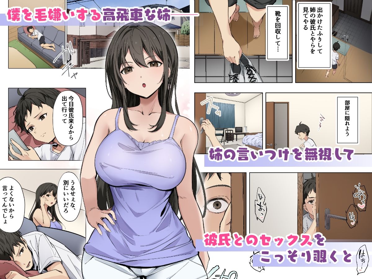 サンプル画像1:姉が彼氏とセックスしているのを目撃して以来、勃起が止まらずハメまくっちゃいました(やまなし娘。) [d_575648]