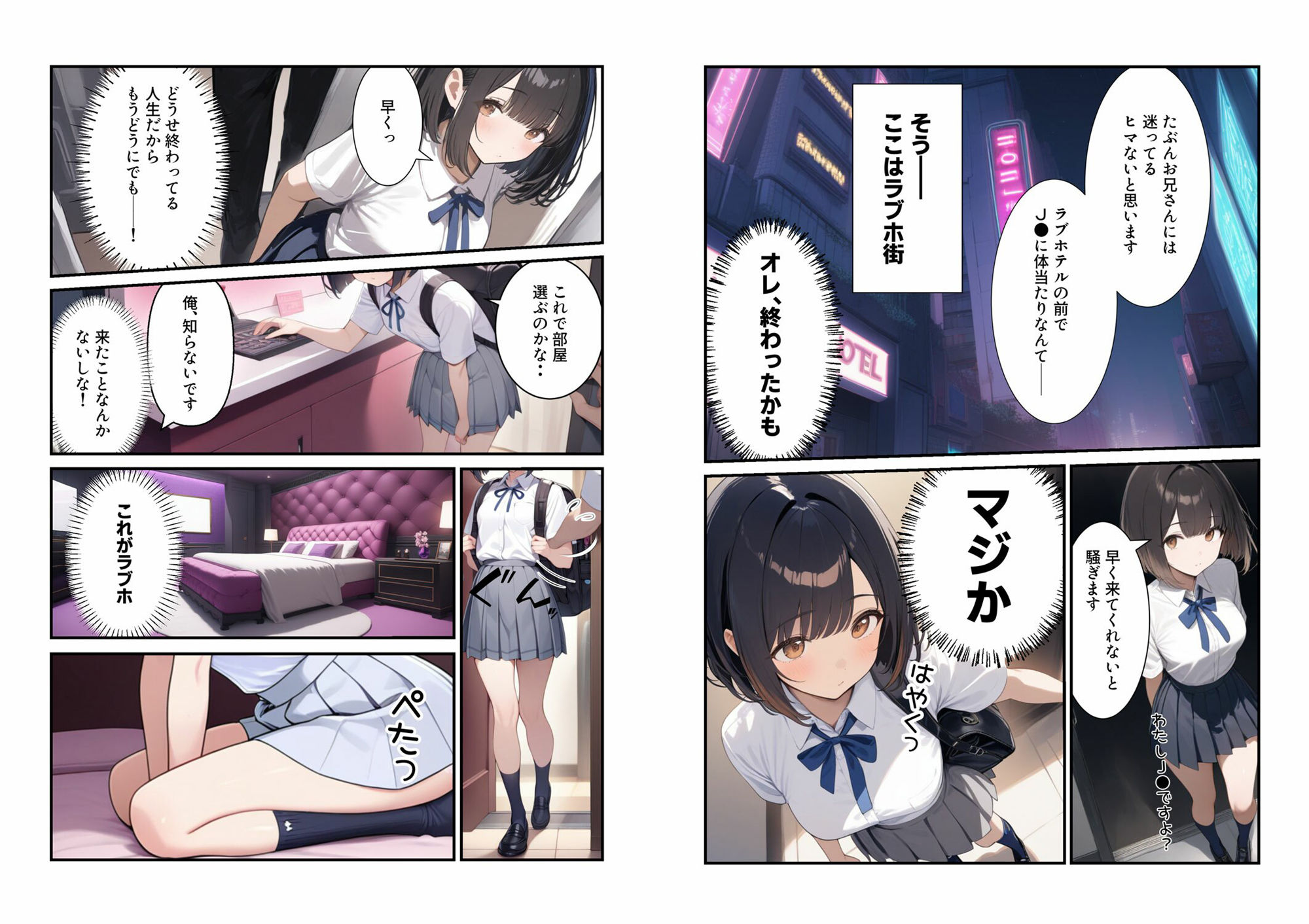 サンプル画像3:微経験女子・モテないオレだけど満員電車でたまに見かける女子校生に「はじめて」をお願いされた〜心春編(淫語王) [d_577056]