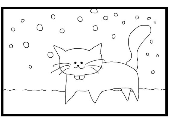 4コマ漫画「冬」【ゆるふわ研究所】