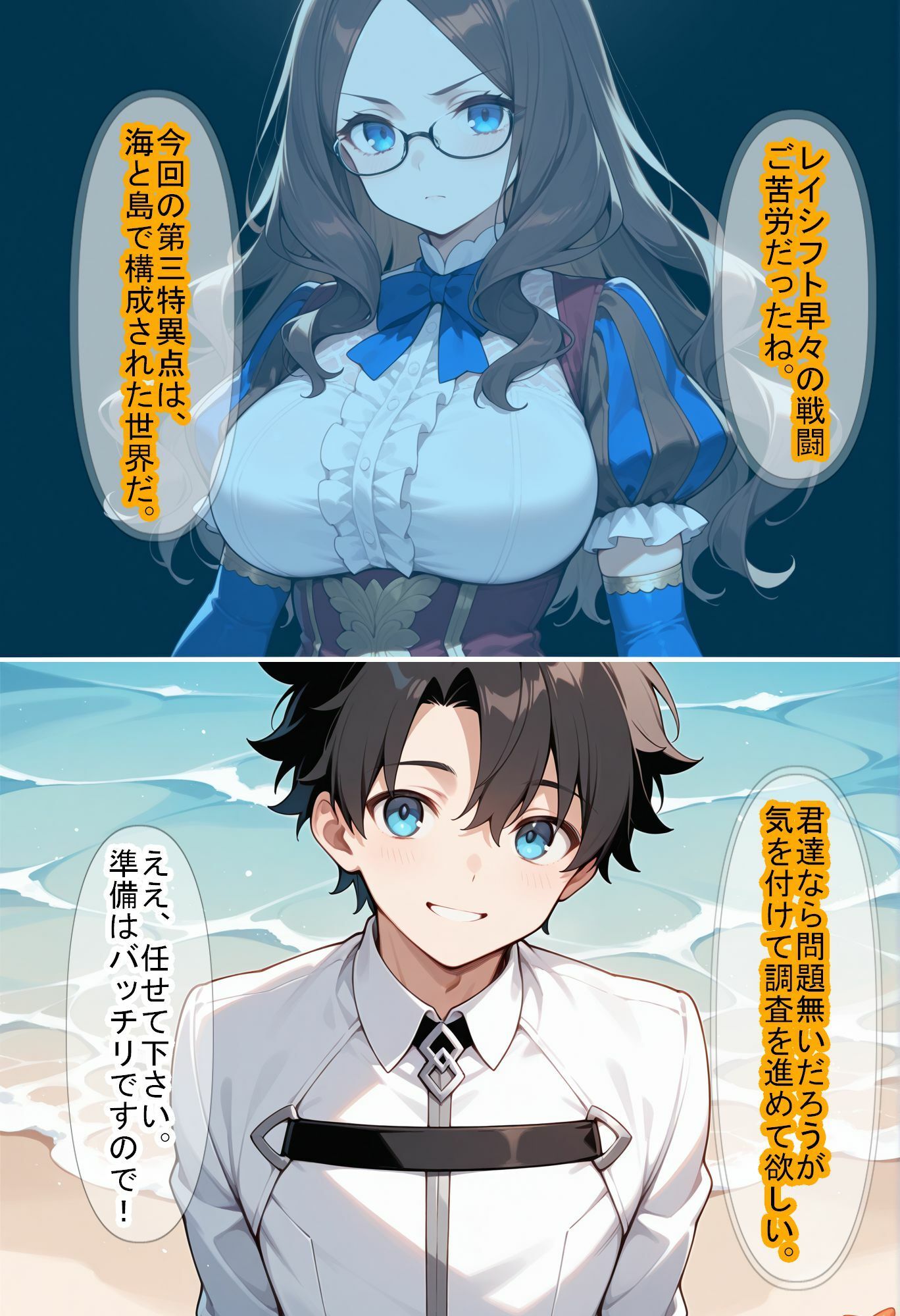 サンプル画像1:【F〇Oの世界に入ってしまったら？】〜女サーヴァントにエロい事し放題だった件〜4(魔術師プロトン2D) [d_578821]