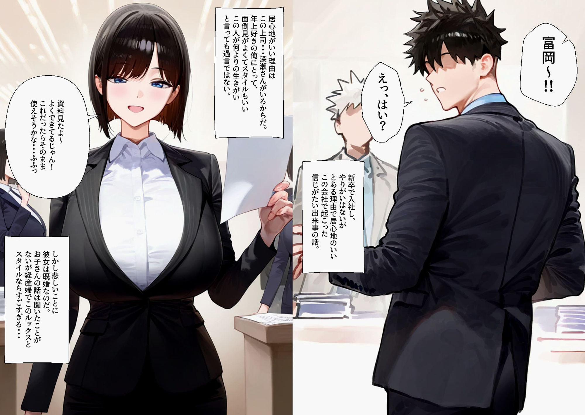 サンプル画像1:マチアプで熟女狙ってたら会社のしごでき上司とマッチングしたのでそのままお持ち帰りしちゃいました(柑橘堂) [d_580165]