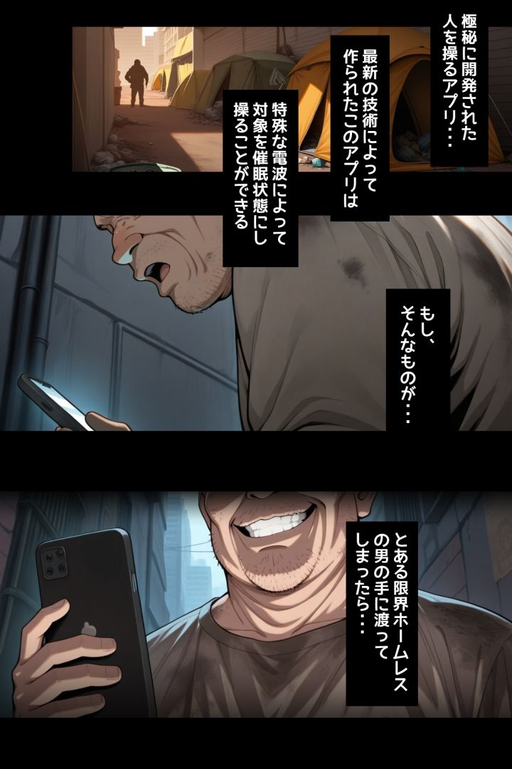 サンプル画像1:洗脳アプリを手に入れた限界ホームレス・女子校生に子供を産ませまくる。(あかめ・てい) [d_580547]