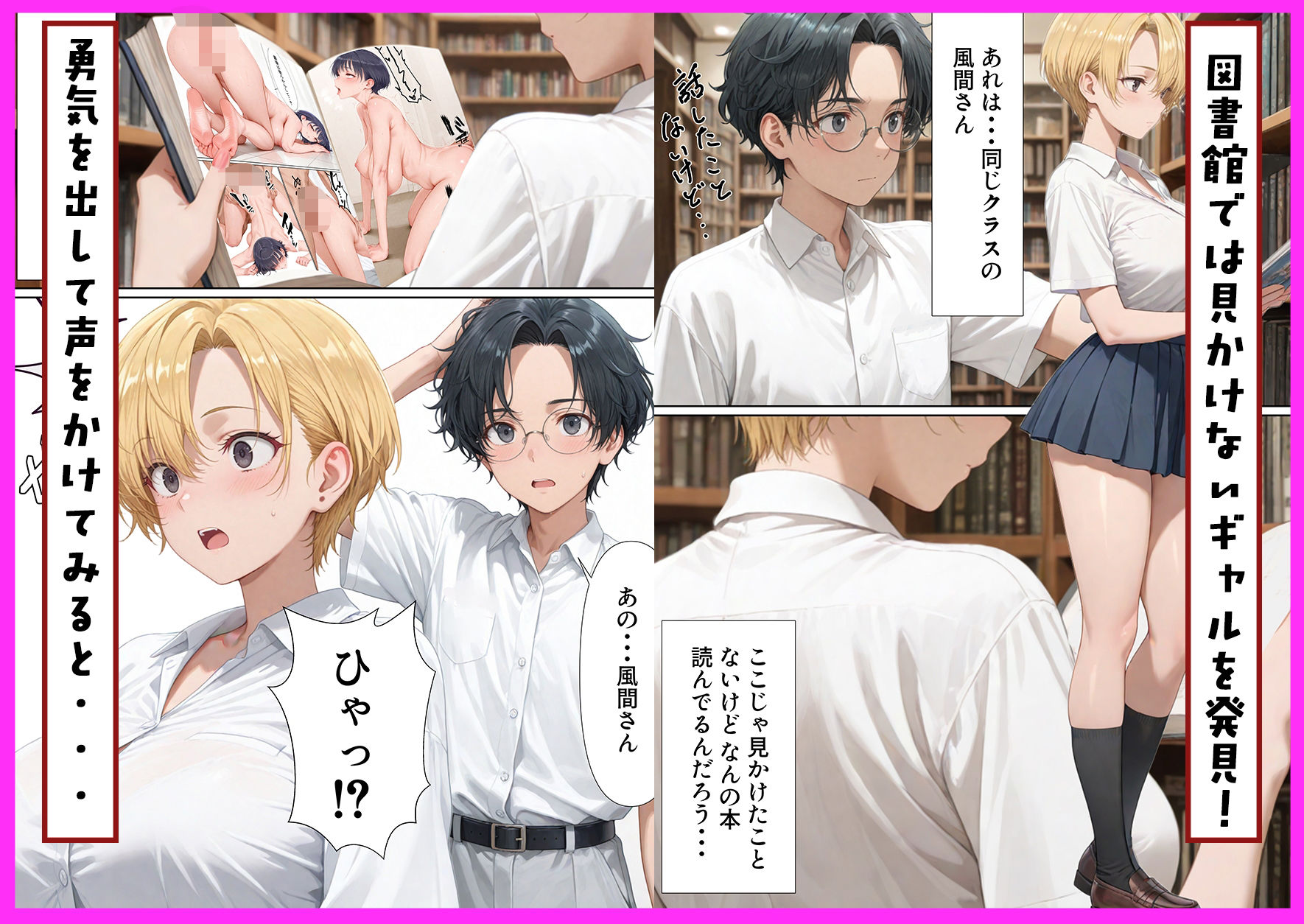 エロ同人大好きな女子校生ギャルがクラスメイトと初濃厚SEX 画像1