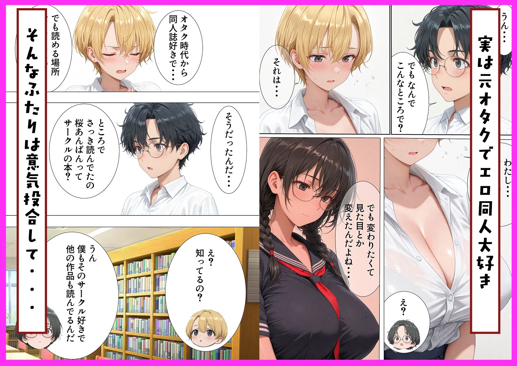 サンプル画像2:エロ同人大好きな女子校生ギャルがクラスメイトと初濃厚SEX(JKあんまん) [d_580649]