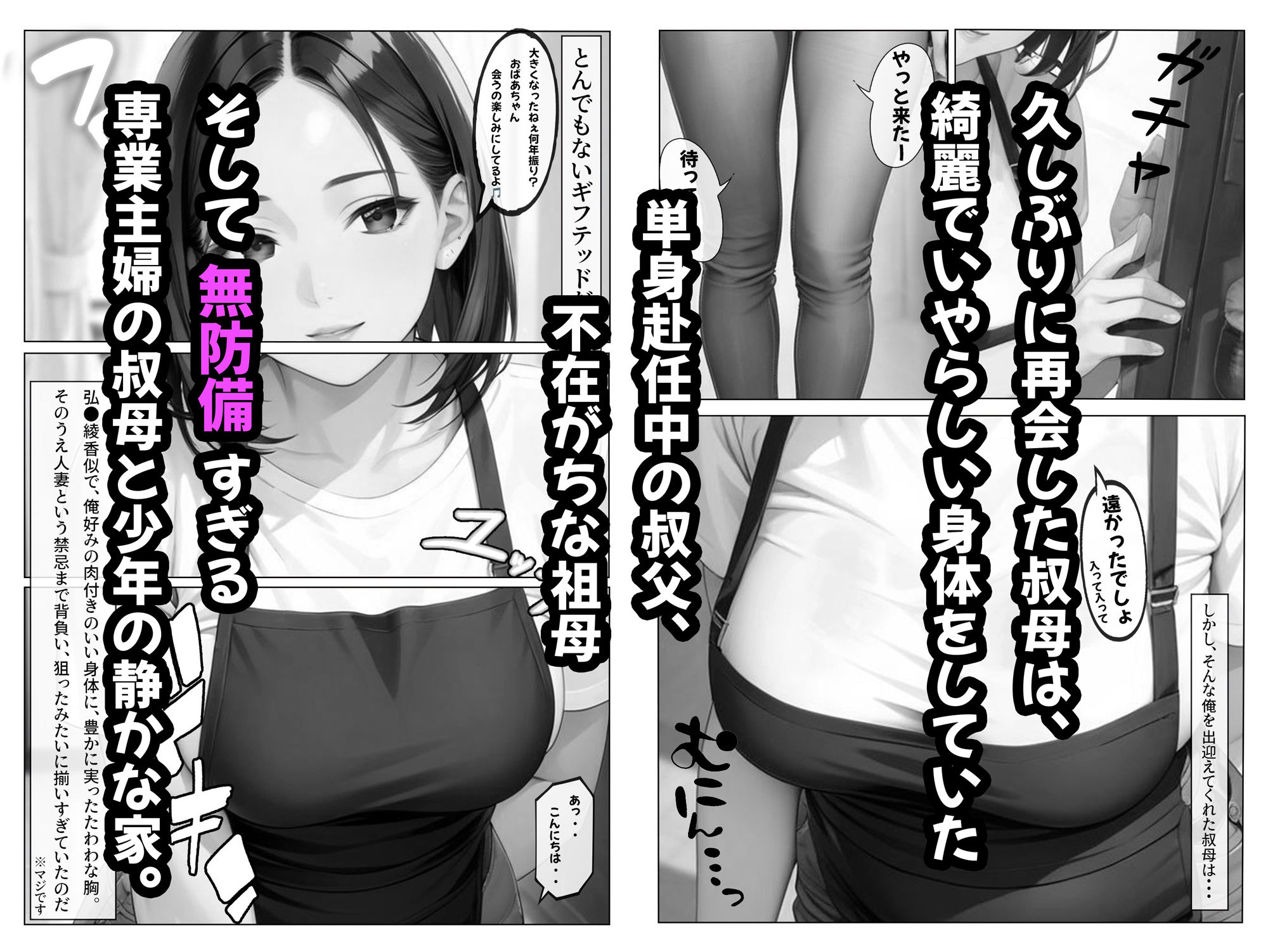 サンプル画像4:無防備な叔母と汗だくの夏休み  〜田舎の家で起こった衝撃の実話〜(同人倶楽部☆俺の願望) [d_580900]