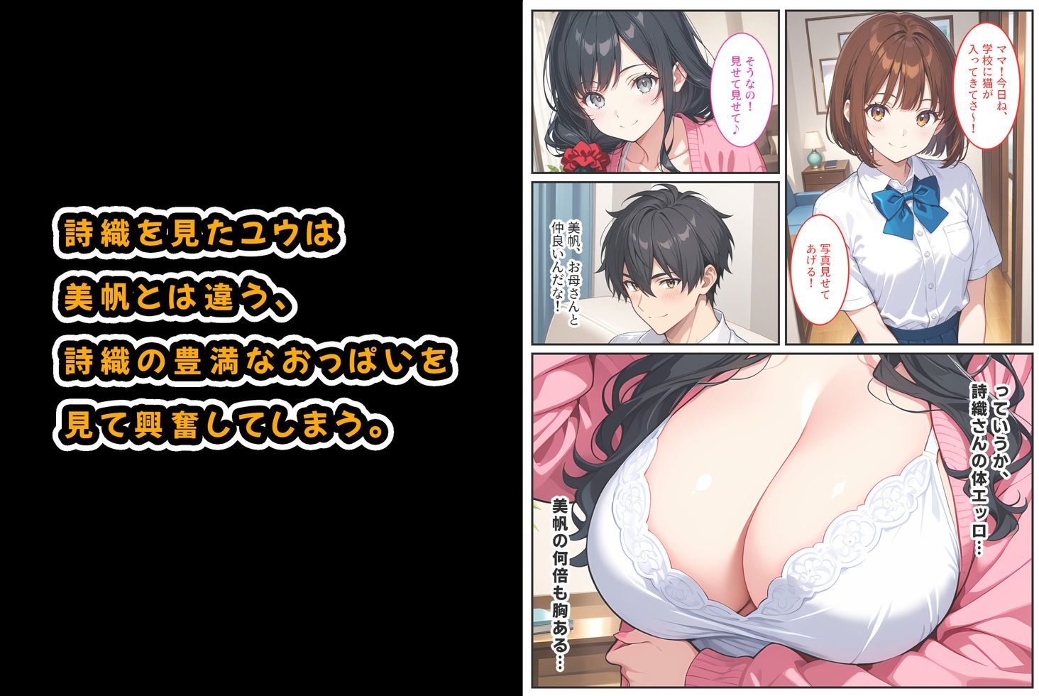 爆乳人妻が娘の彼氏に迫られて中出しセックスしちゃいました! 画像2