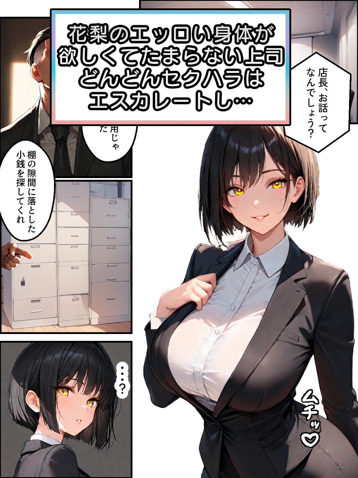 サンプル画像4:憧れの新卒ちゃんをパワハラ上司に寝取られた！大好きなあの子が喰われるのを見てるだけの僕(迂路沢) [d_581037]