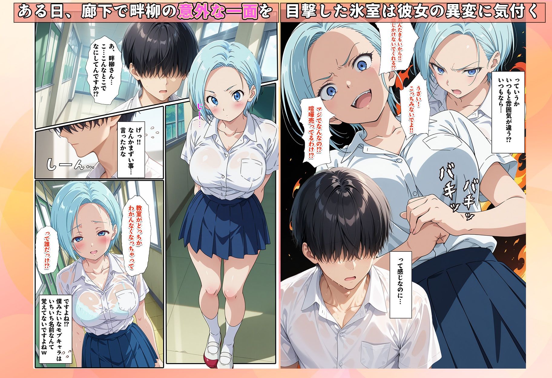 サンプル画像2:先生からクラスの1軍ギャルを見舞いに行くよう言われただけなのに(BK) [d_582736]