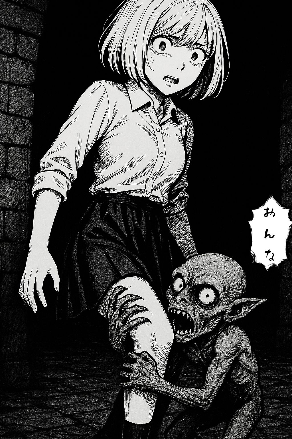 サンプル画像1:女冒険者の地下迷宮探索（ホラー、ダークファンタジー、ゴブリン、睡姦）(dia202503) [d_582936]