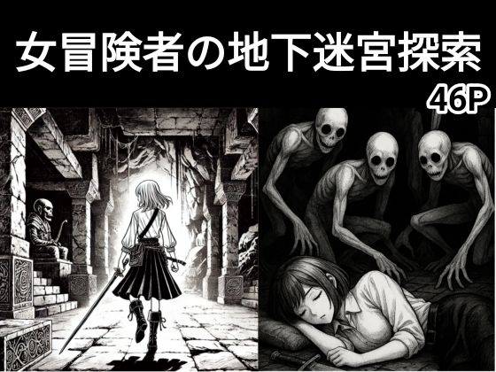 女冒険者の地下迷宮探索(ホラー、ダークファンタジー、ゴブリン、睡姦)【dia202503】