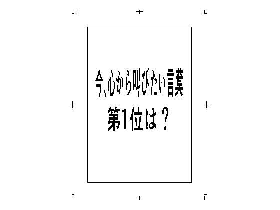今、心から叫びたい言葉第1位は?