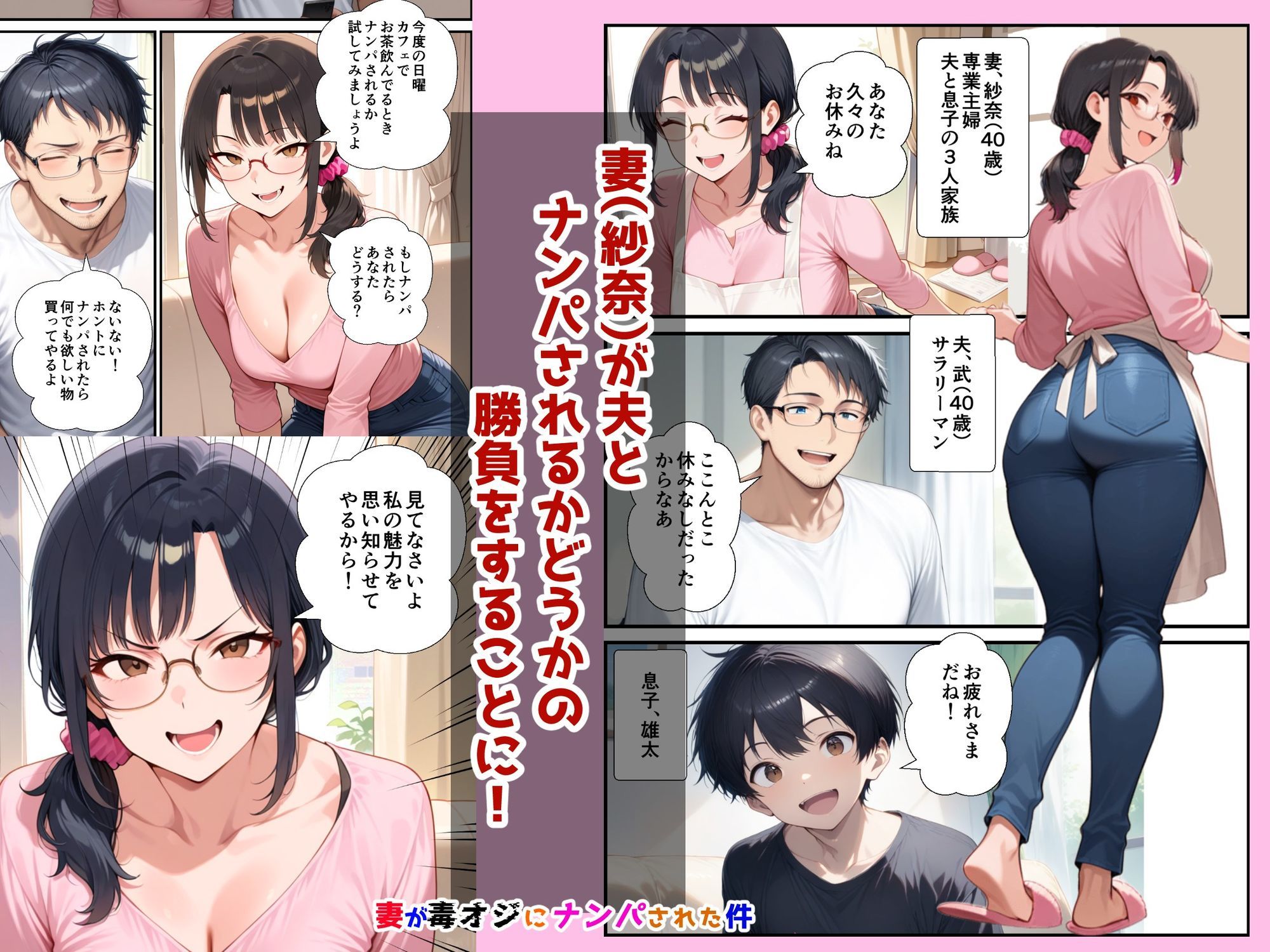 サンプル画像1:妻が毒オジにナンパされて媚薬を盛られた件(鮫島猛) [d_583684]