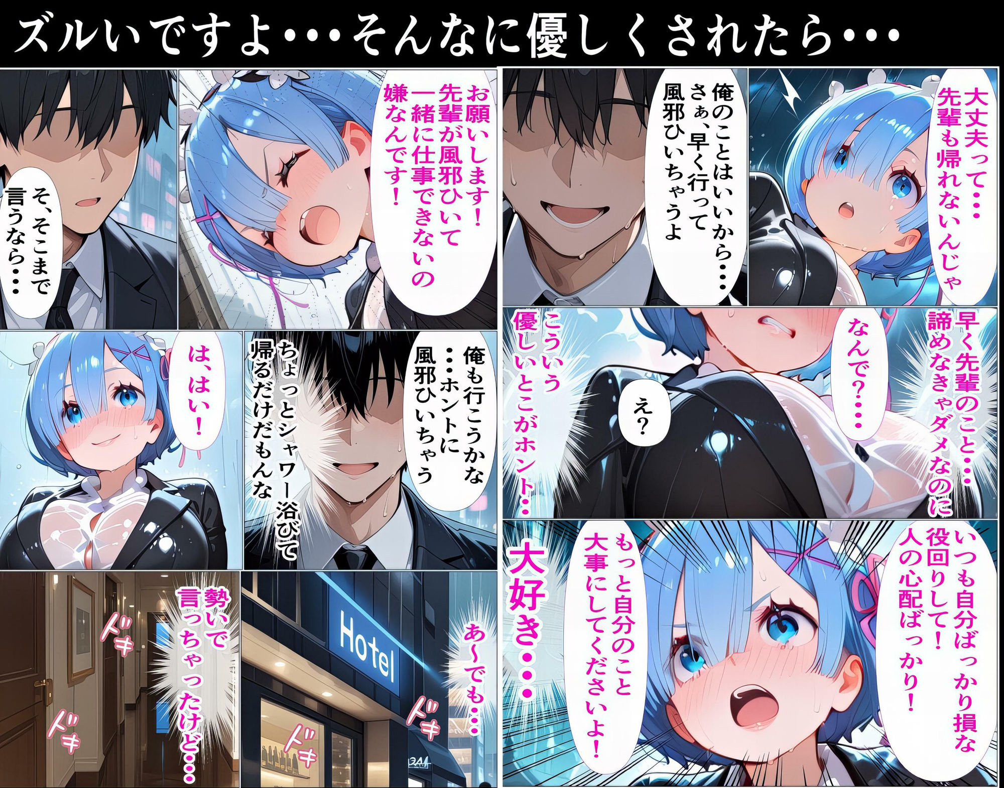 もしもレムが会社の後輩だったら〜既婚者を無理矢理ホテルに連れ込んで寝取った私〜 画像2