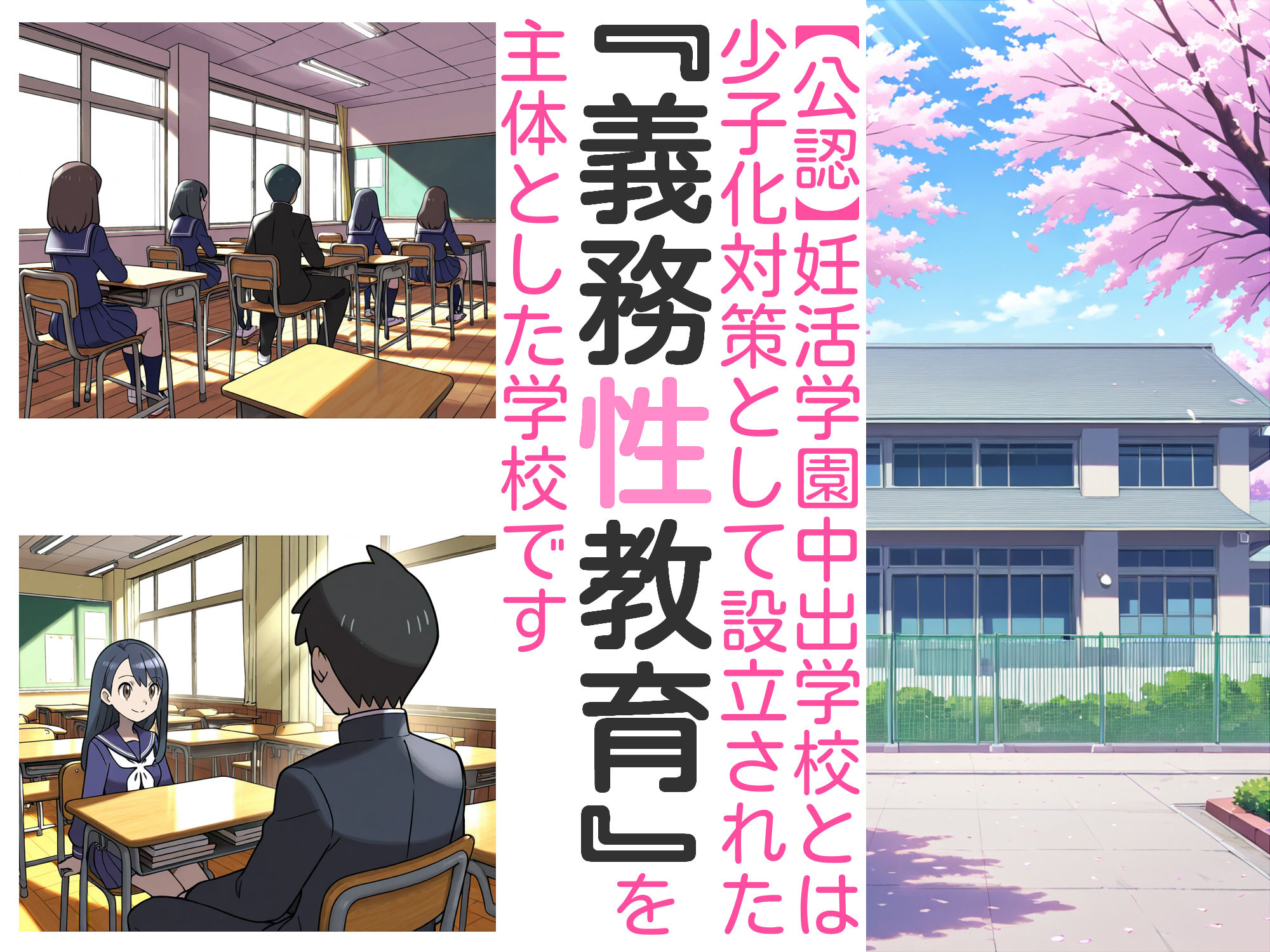 【無料エロ漫画】d_584433 義務性教育〜妊娠すると卒業できる学校〜(私立 ななつ星中)