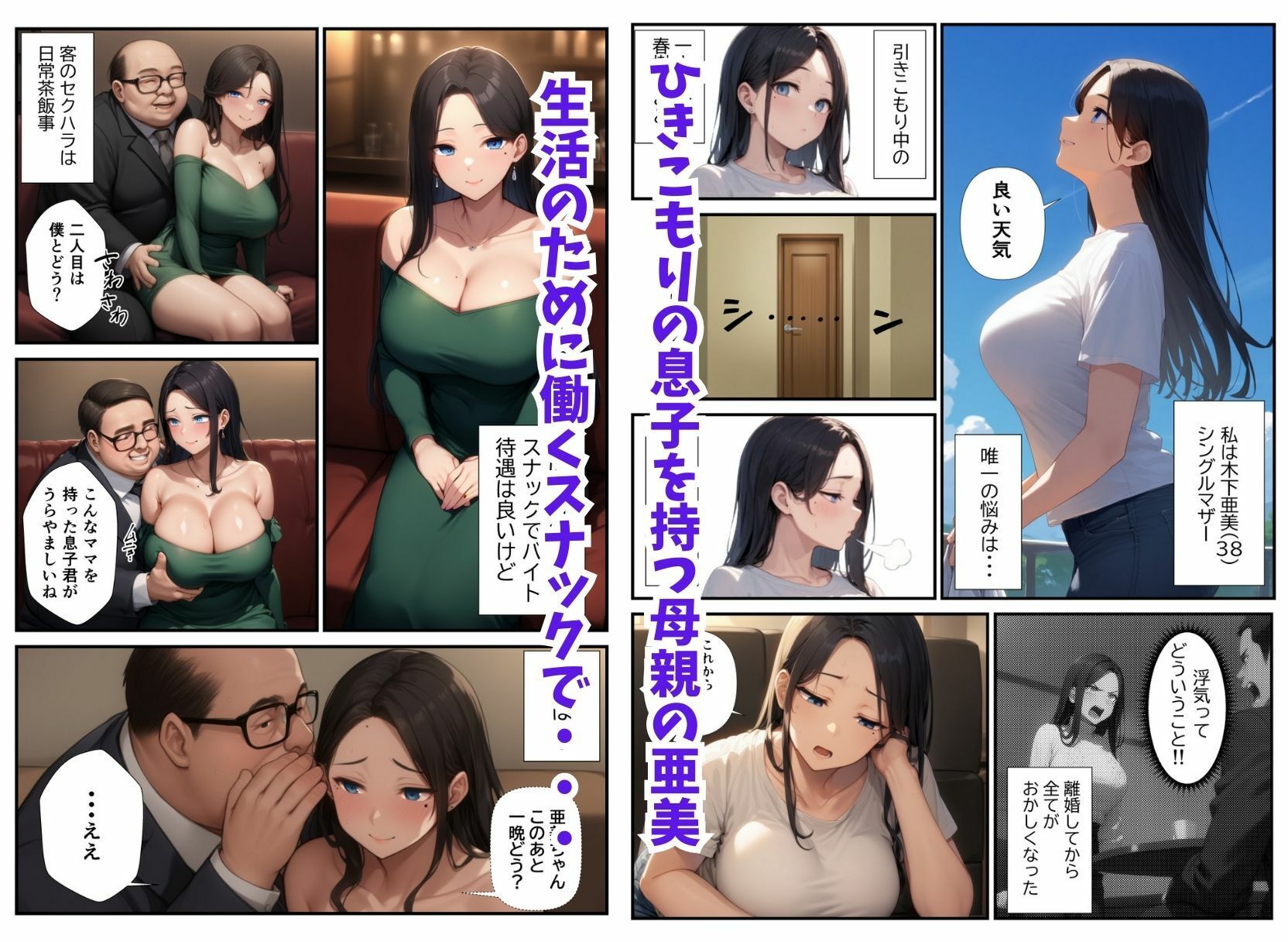 サンプル画像1:息子の友達に欲情しちゃった母親のイチャラブ中出し本気SEX(まんまん屋) [d_585301]