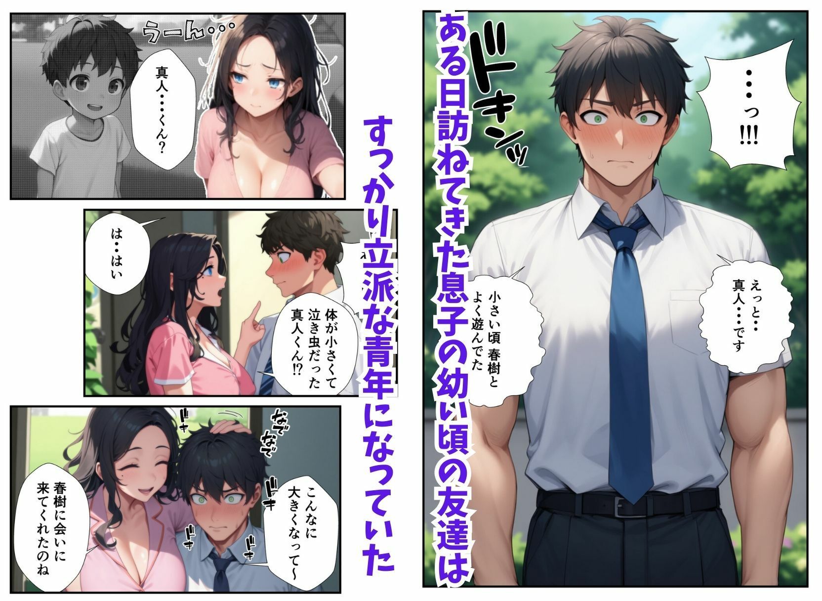 サンプル画像4:息子の友達に欲情しちゃった母親のイチャラブ中出し本気SEX(まんまん屋) [d_585301]