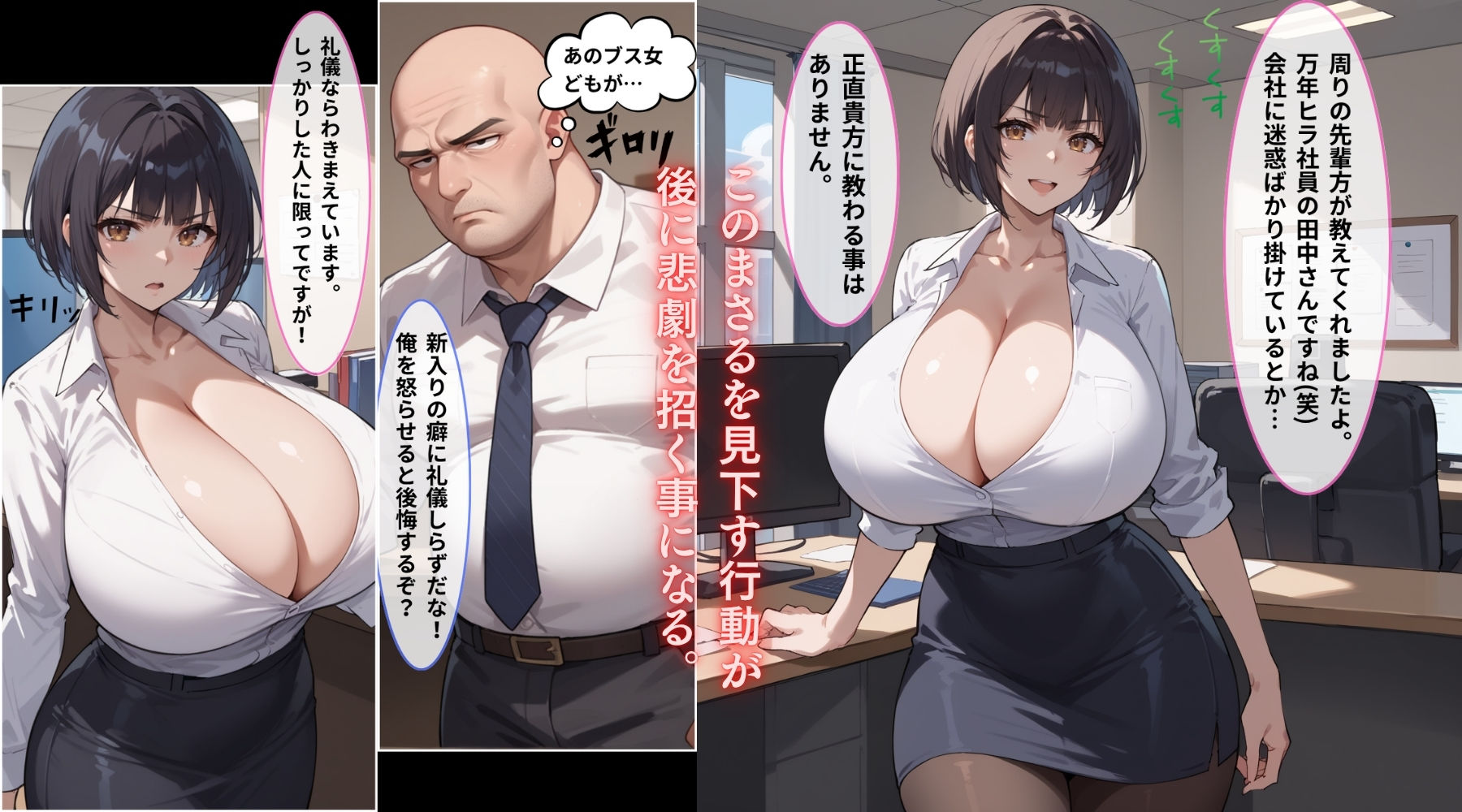 催●支配  万年ヒラ社員の俺を馬鹿にする生意気巨乳新入社員が来たので新人裏研修でメス堕ちさせてみた。 画像5