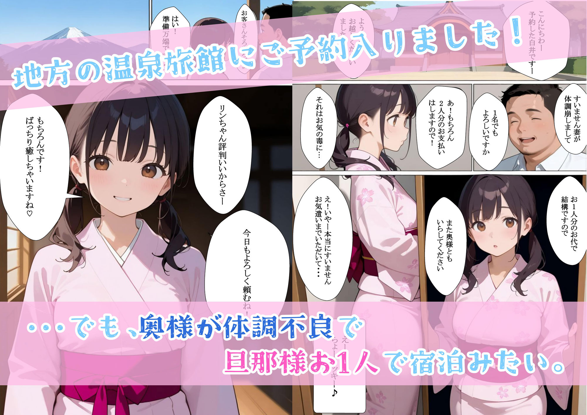 サンプル画像1:「仲居さんの気遣いが 素敵な旅館で、 またお世話になろう と思いました。」(AiGent009) [d_590010]