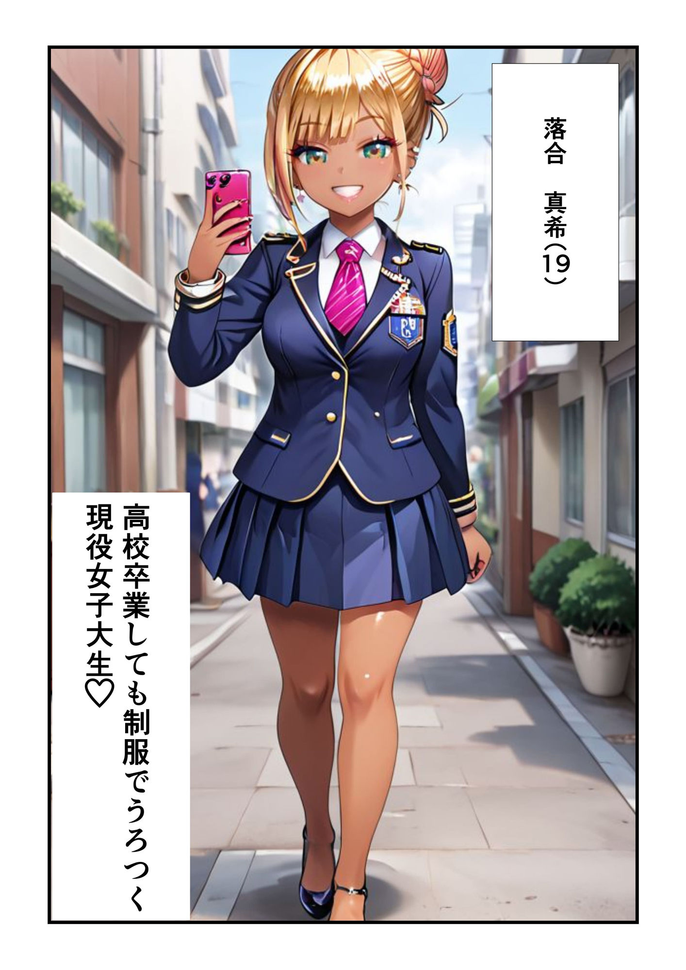 サンプル画像1:現役ギャル女子大生（19）がコンビニのトイレでキモオタに露出したら本気になって膣が恋したハナシ(AIワークレディ) [d_590500]