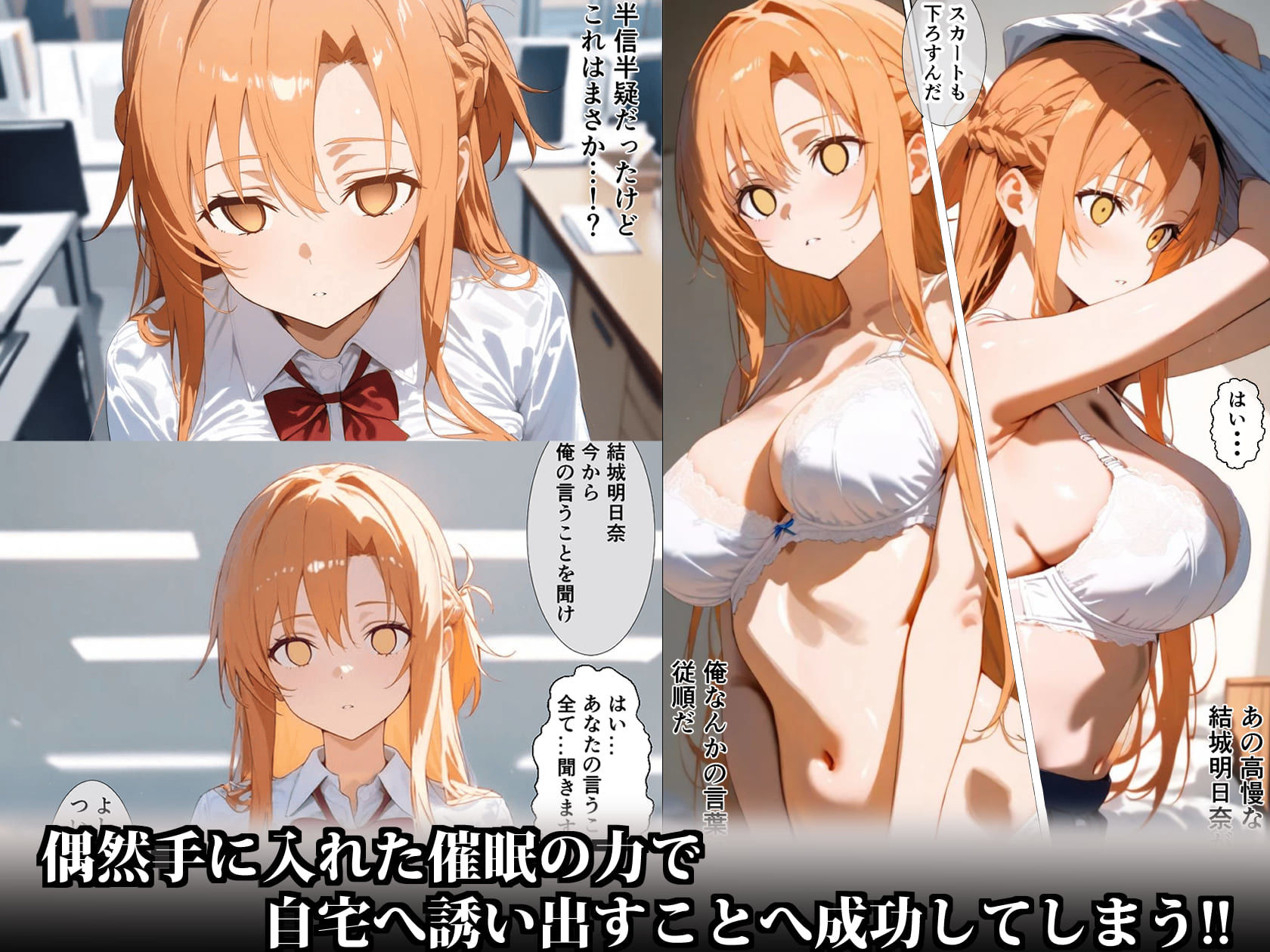 サンプル画像2:種付けおじさんがチート能力でアスナを好き放題(いろは) [d_590712]