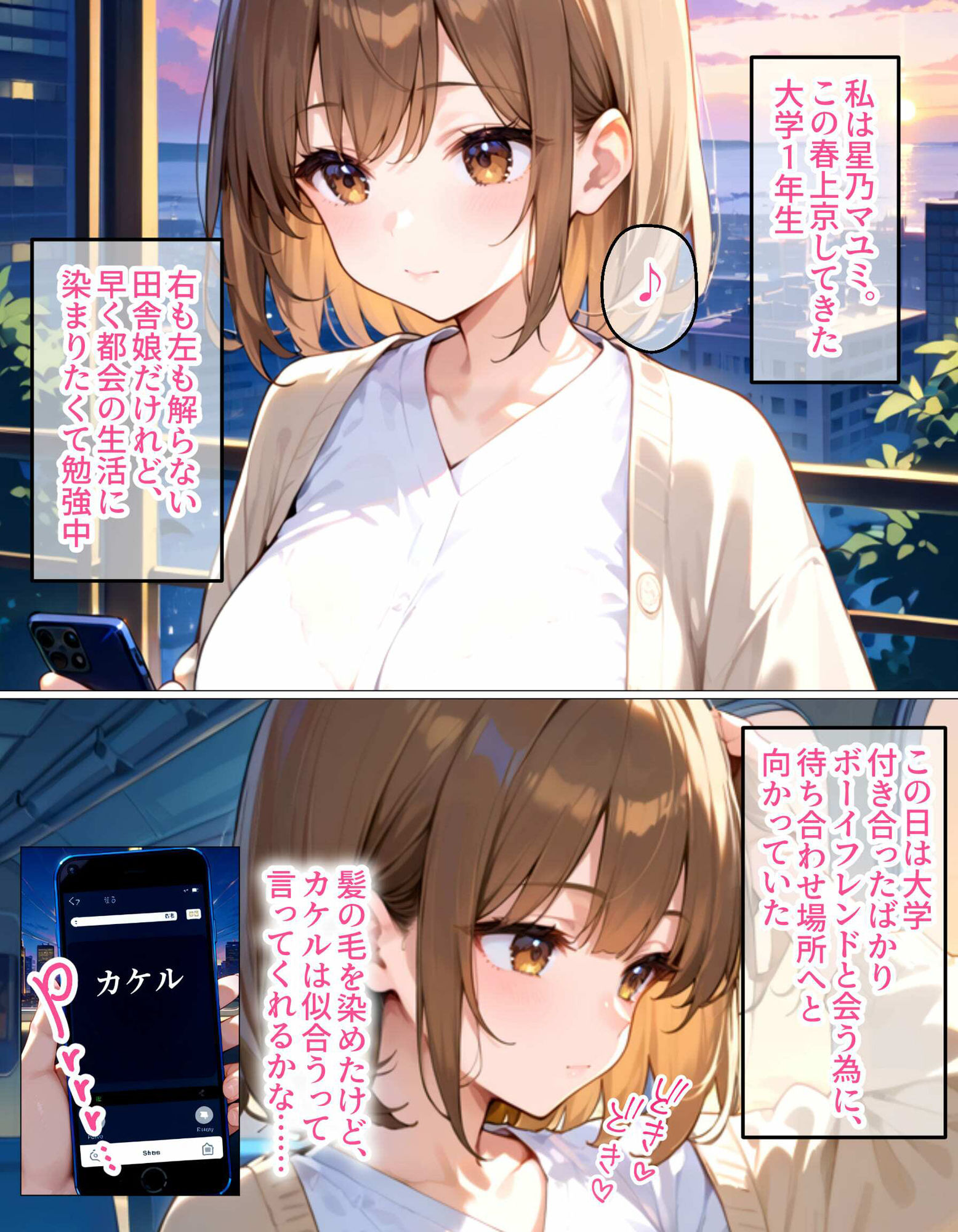上京したばかりの大学1年生がおじさんに寝取られました 画像1