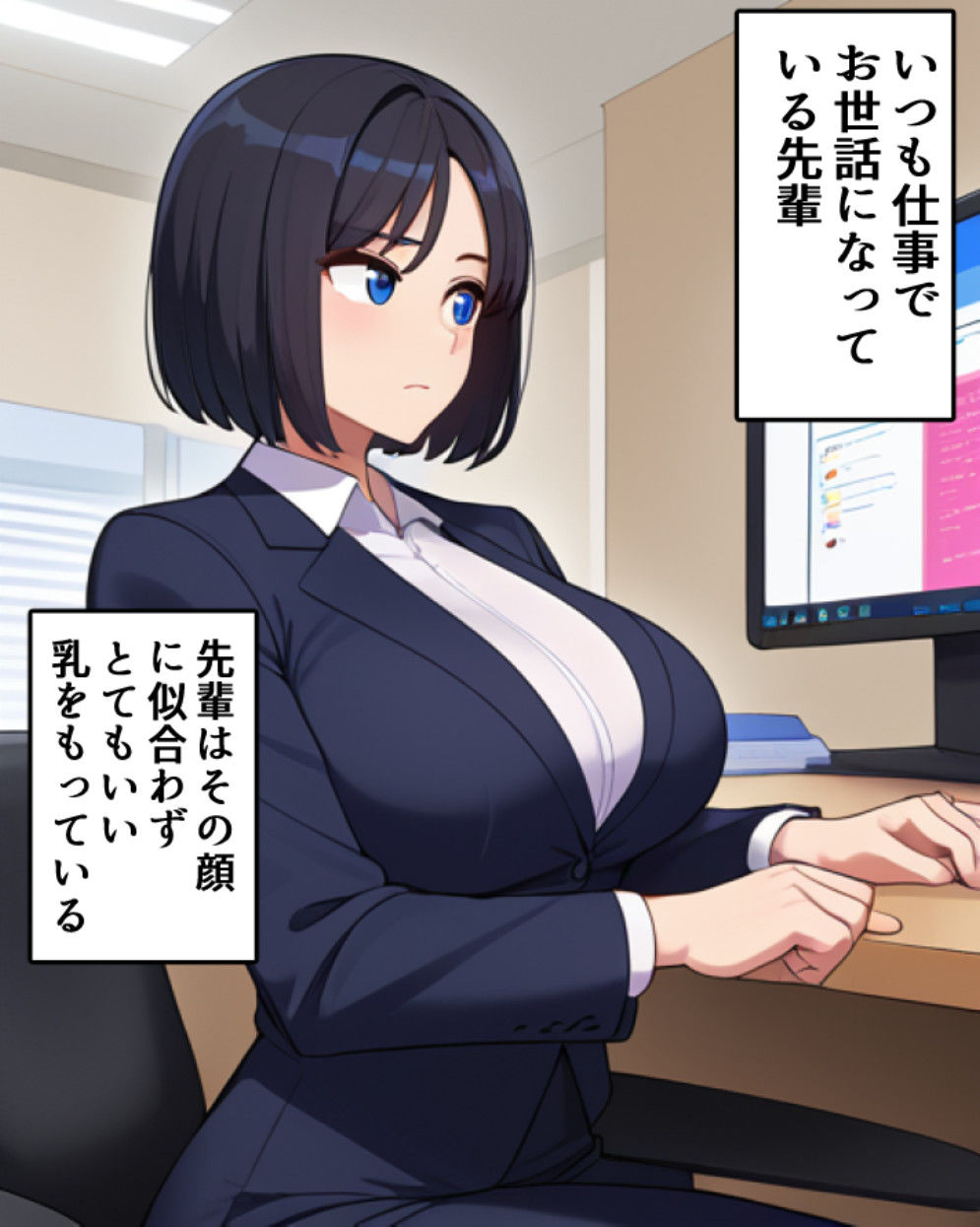 俺のOL先輩はデカい 無料画像8